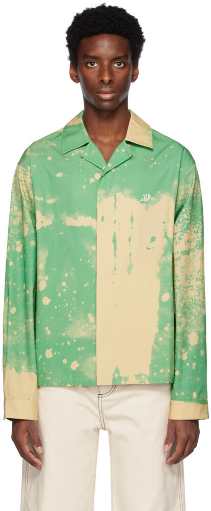 OAMC Green & Tan Paint Splatter Shirt Cover