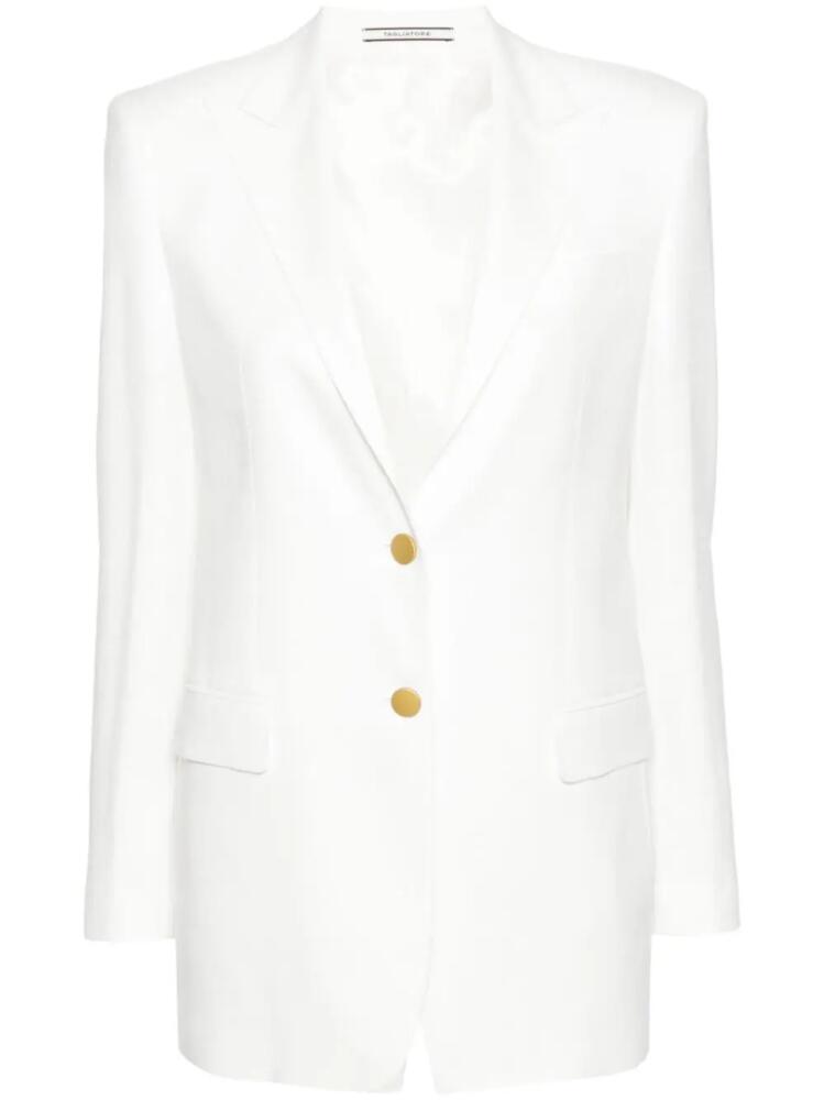 Tagliatore single-breasted jacquard blazer - White Cover