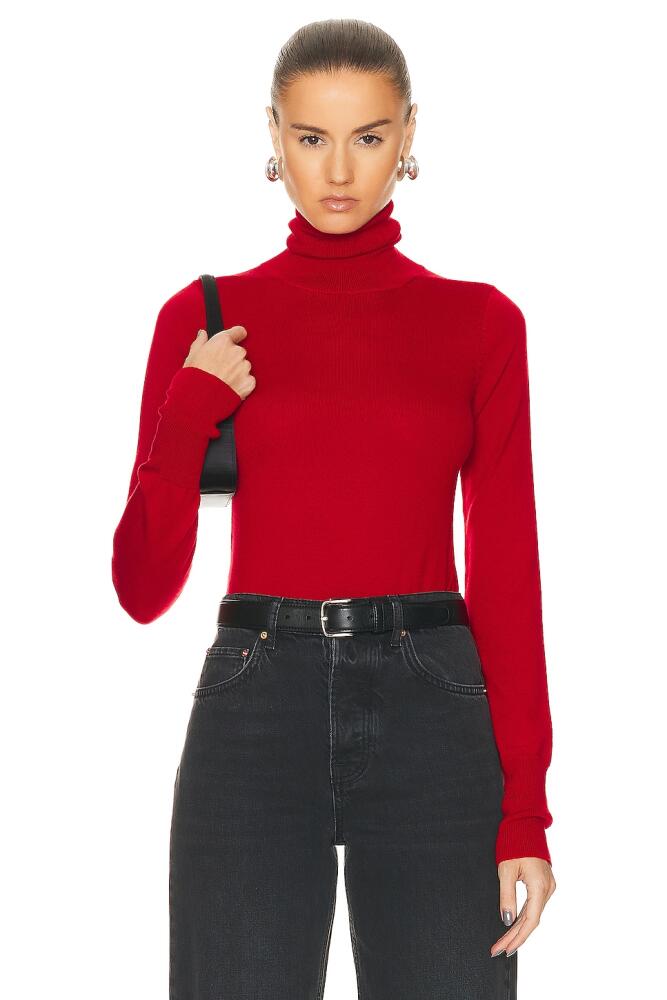 GRLFRND Merino Wool Turtleneck Sweater in Red Cover