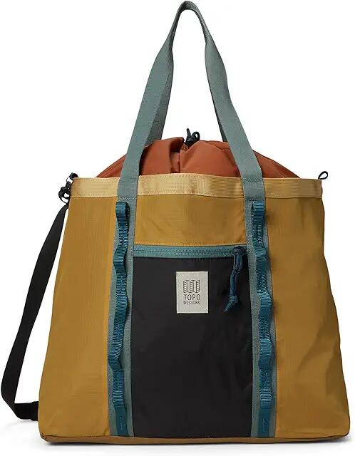 Topo Designs Mountain Utility Tote (Mustard/Black) Bags Cover