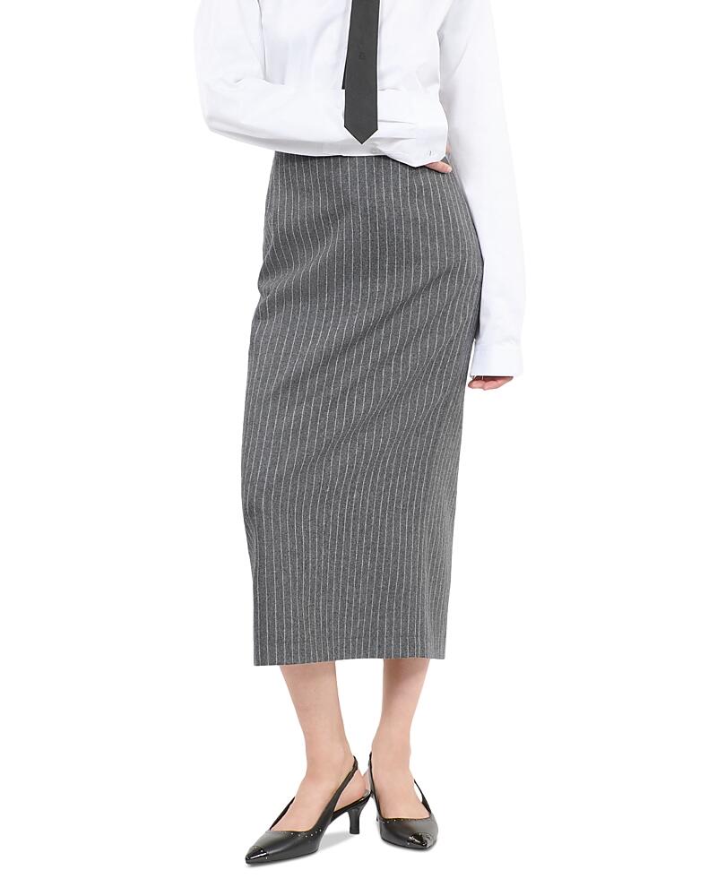 The Kooples Pinstripe Midi Skirt Cover