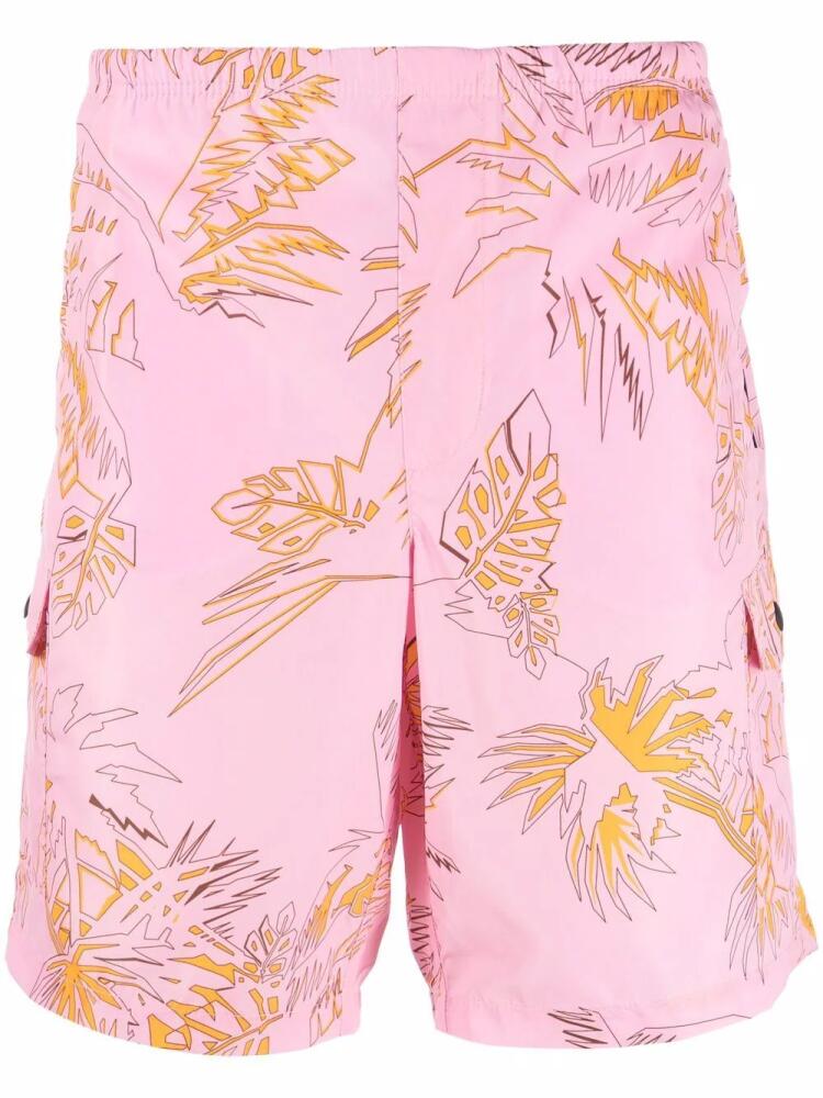 Palm Angels Abstract Palms swim shorts - Pink Cover