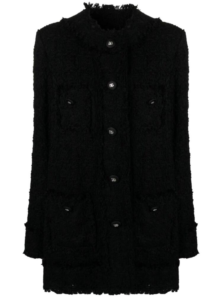 Dolce & Gabbana single-breasted tweed jacket - Black Cover