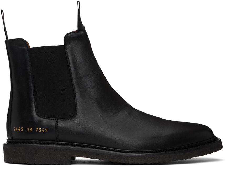 Common Projects Black Leather Chelsea Boots Cover