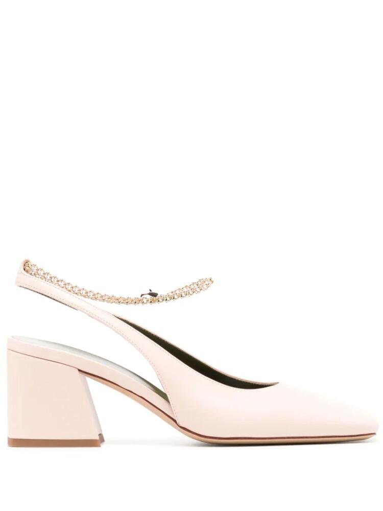 MARIA LUCA Ilaria slingback leather pumps - Pink Cover