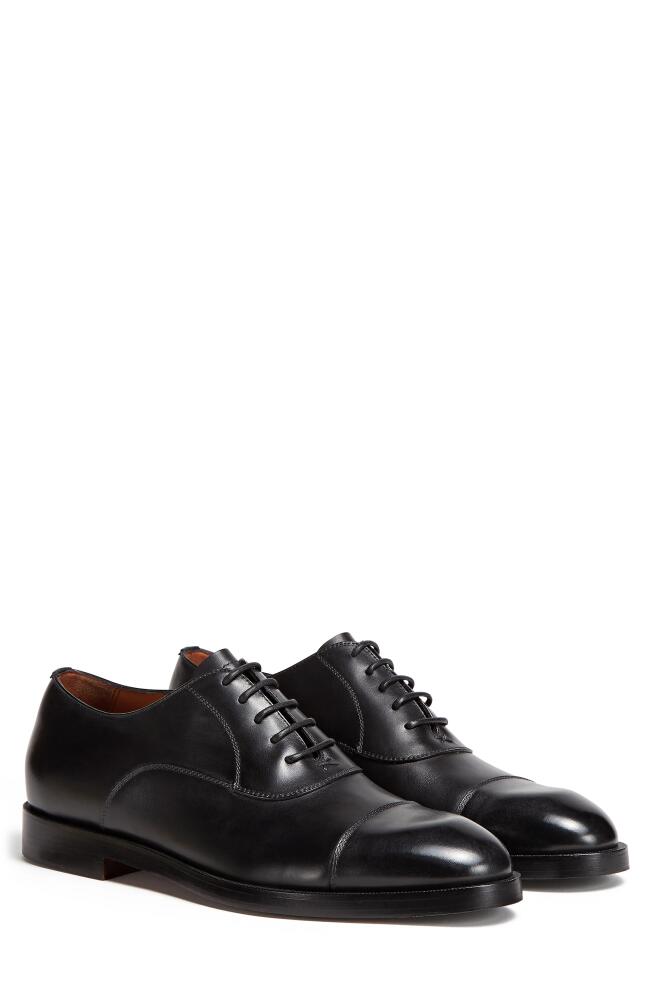 ZEGNA Torino Cap Toe Oxford in Black Cover