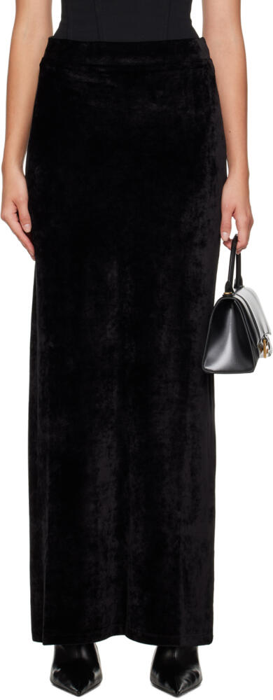 Balenciaga Black Drawstring Maxi Skirt Cover