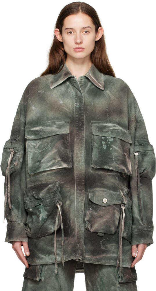 The Attico Khaki Fern Denim Jacket Cover