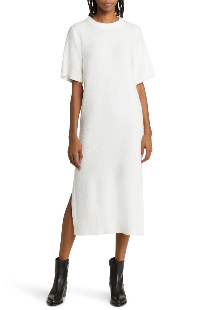 Treasure & Bond Bouclé Midi Sweater Dress in Ivory Cloud Cover