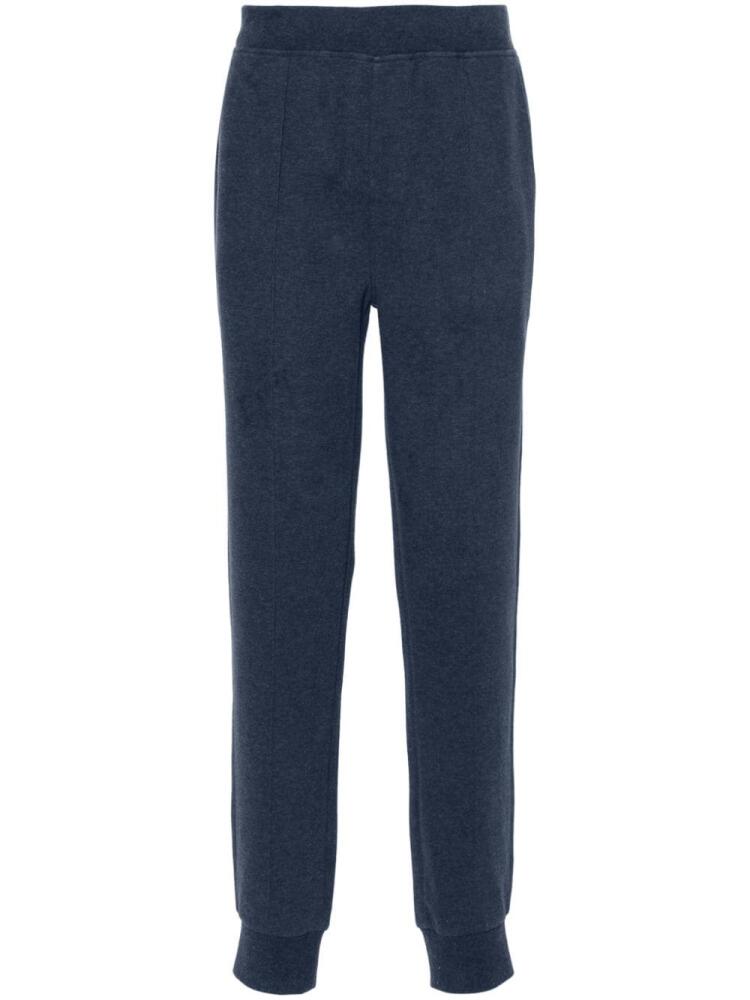 Corneliani mélange-effect track pants - Blue Cover