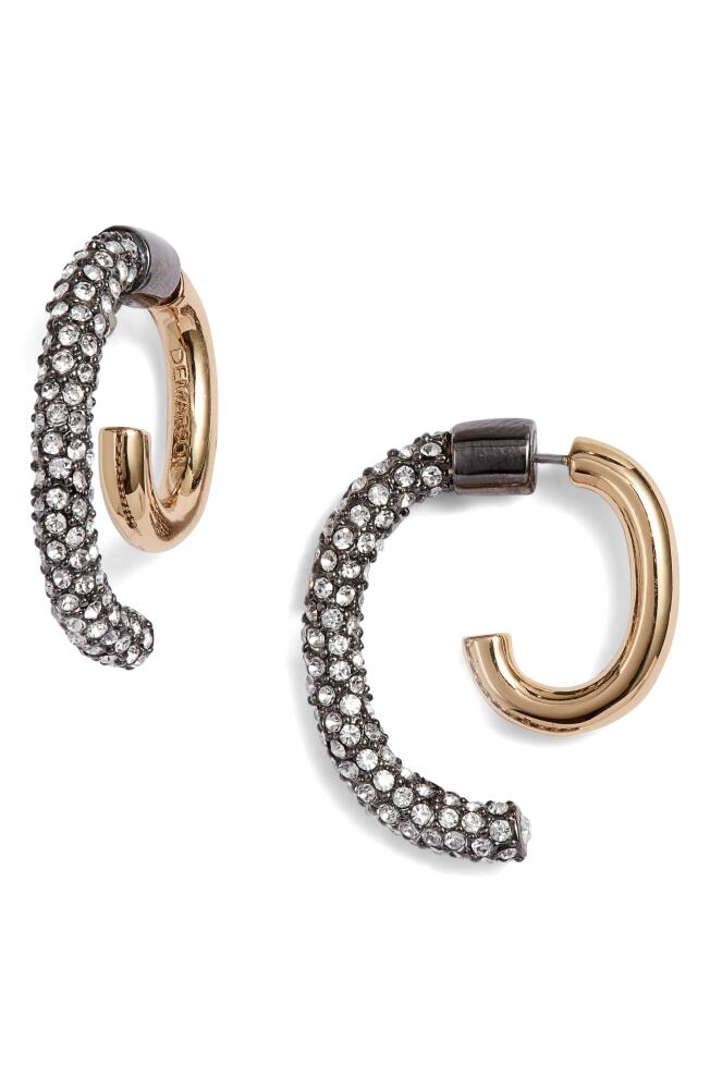 DEMARSON Luna Convertible Pavé Earrings in Pave Gold Cover