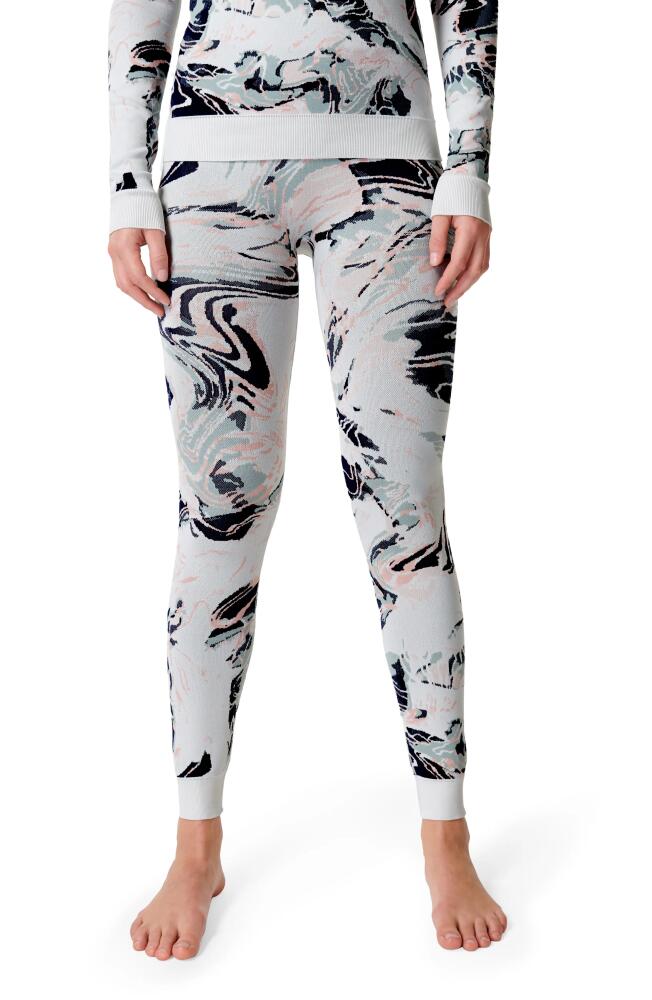 Sweaty Betty Glacier Mountain Jacquard Base Layer Leggings in Blue Glacier Jacquard Cover