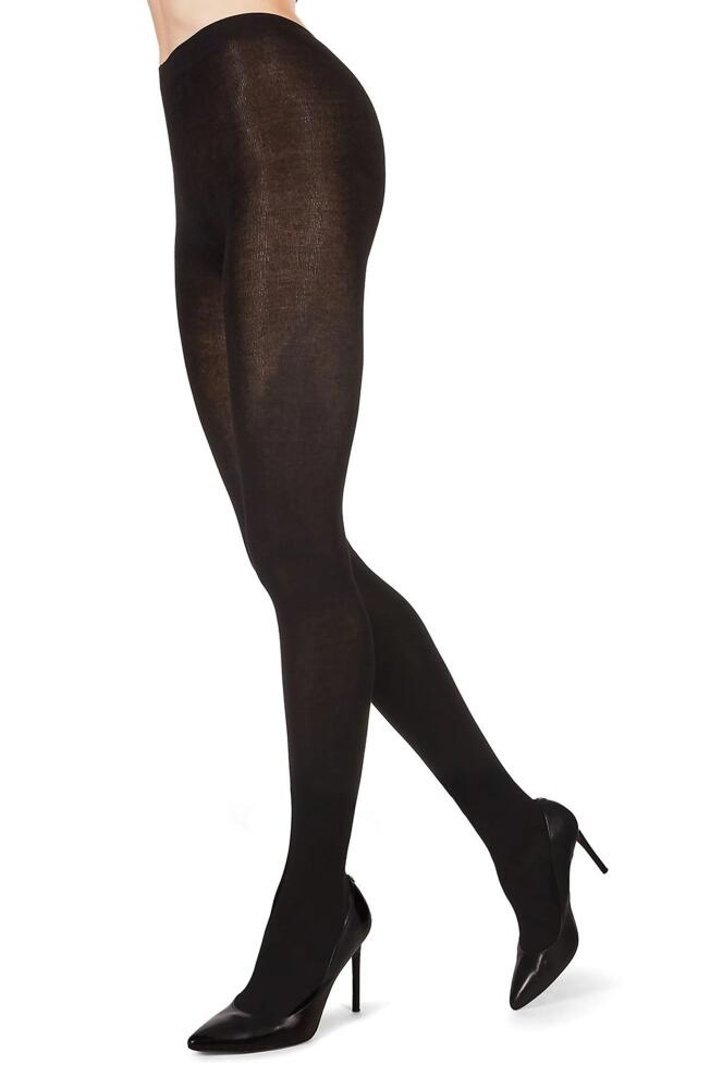 MeMoi Flat Knit Tights in Black Cover