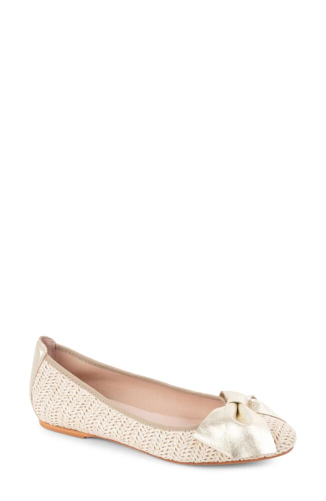 patricia green St. Tropez Bow Raffia Flat in Gold Cover