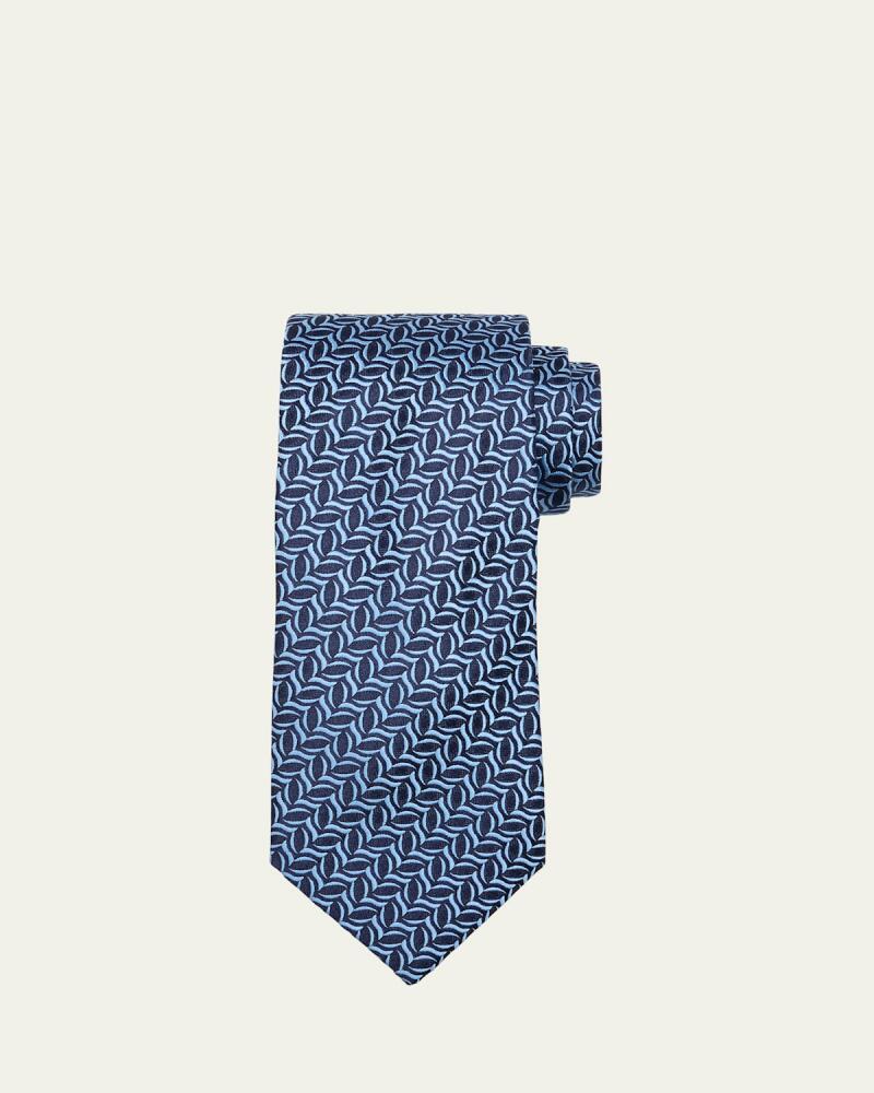 Charvet Men's Diagonal Oval Silk Tie Cover