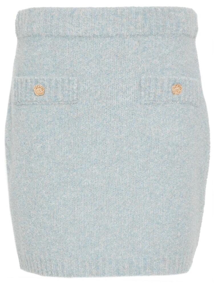 Allude marl-knit mini skirt - Blue Cover