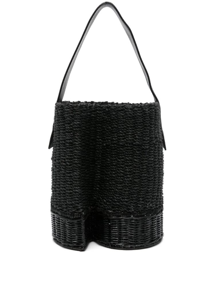 sacai small S Basket bucket bag - Black Cover