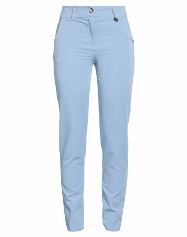 Mdm Mademoiselle Du Monde Woman Pants Pastel blue Polyester, Rayon, Elastane Cover