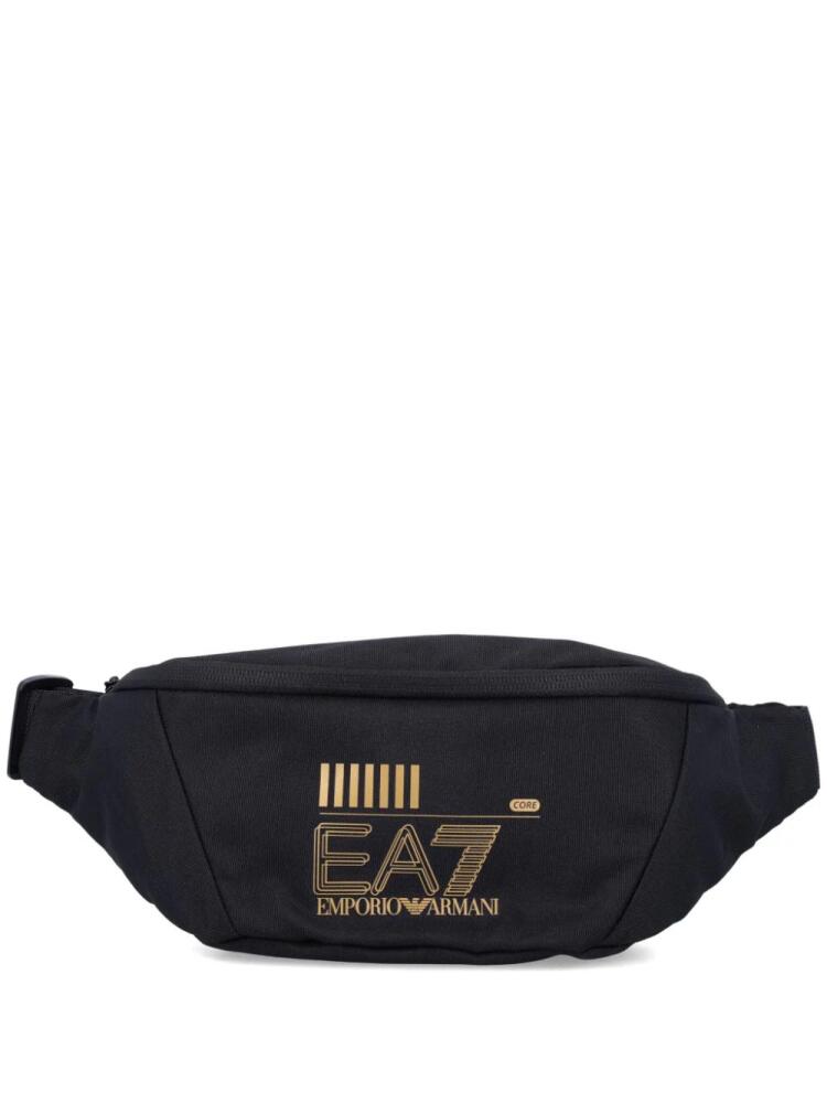 Ea7 Emporio Armani logo-print belt bag - Black Cover