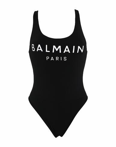 Balmain Woman One-piece swimsuit Black Polyester, Elastane Cover