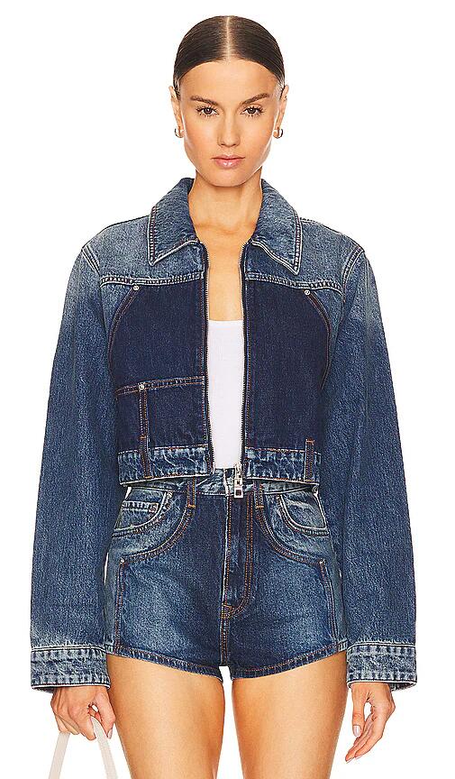 GRLFRND Avery Two Tone Utility Jacket in Blue Cover