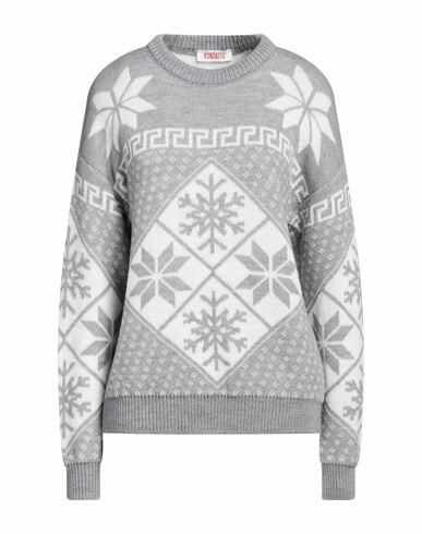 Kontatto Woman Sweater Light grey Wool, Acrylic Cover