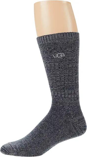 UGG Trey Rib Knit Slouchy Crew (Navy) Men's No Show Socks Shoes Cover