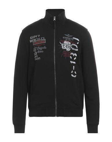 Aeronautica Militare Man Sweatshirt Black Cotton Cover