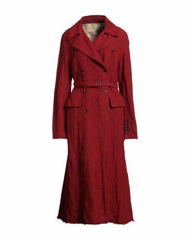 Masnada Woman Coat Red Cotton, Wool, Metallic fiber Cover