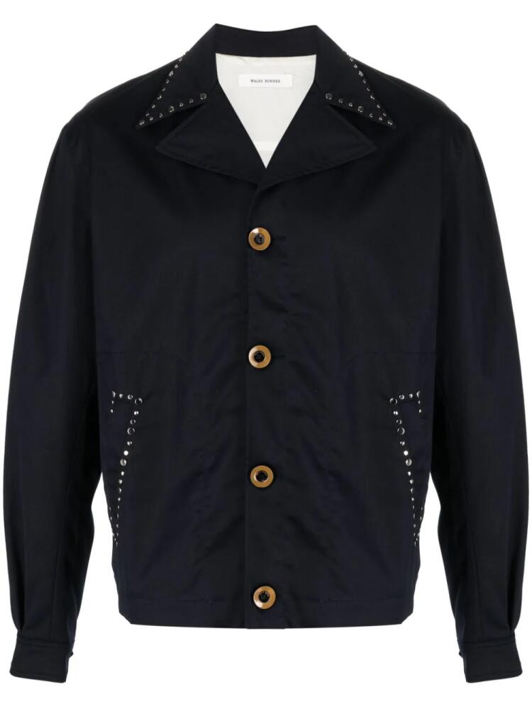 Wales Bonner Delaney stud-embellished jacket - Blue Cover