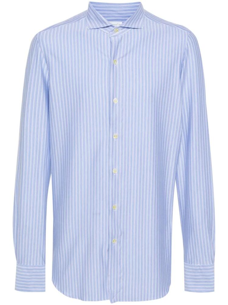 Finamore 1925 Napoli vertical-striped shirt - Blue Cover