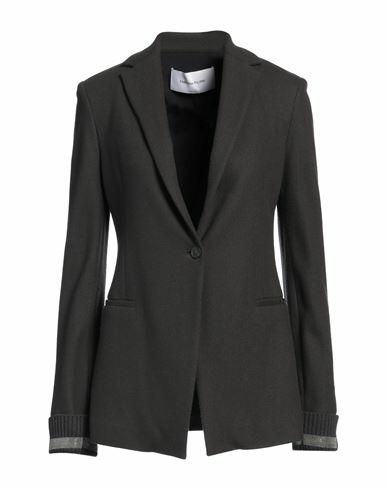 Fabiana Filippi Woman Blazer Steel grey Virgin Wool, Polyamide, Silk, Cashmere, Ecobrass Cover