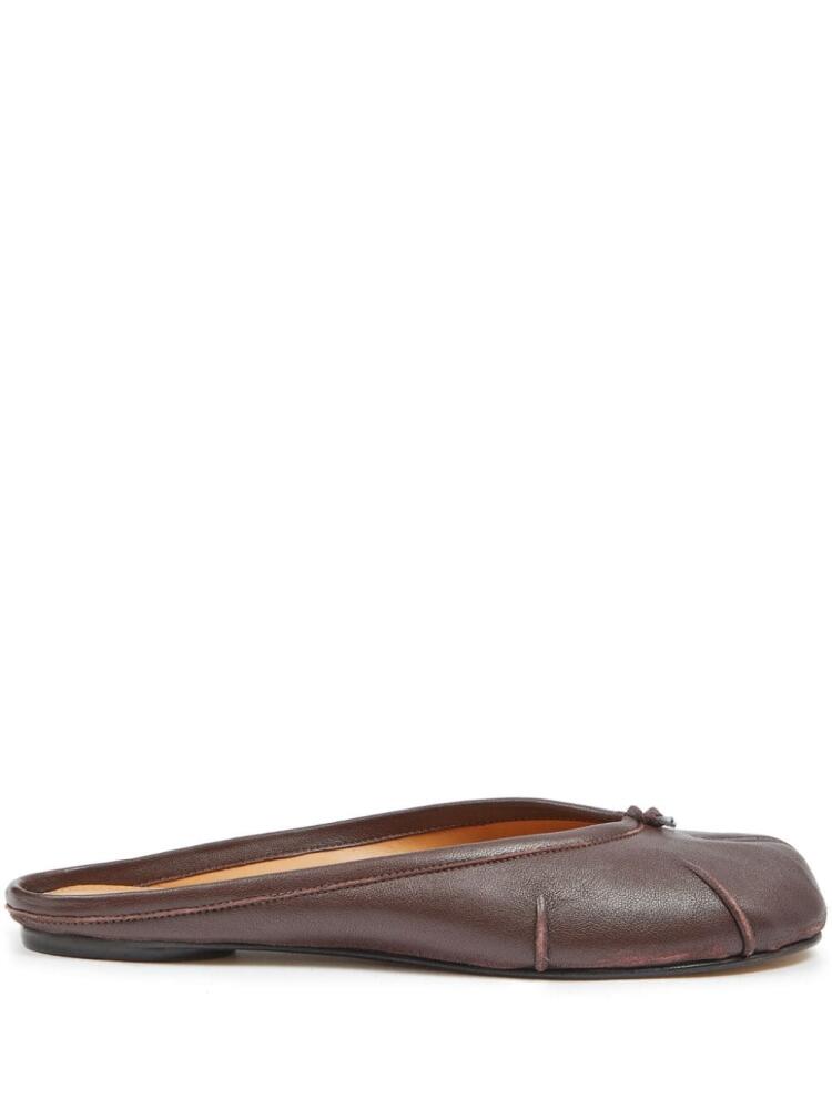 Maison Margiela Tabi leather slippers - Brown Cover