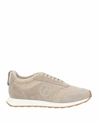 Giorgio Armani Man Sneakers Sand Leather, Textile fibers Cover