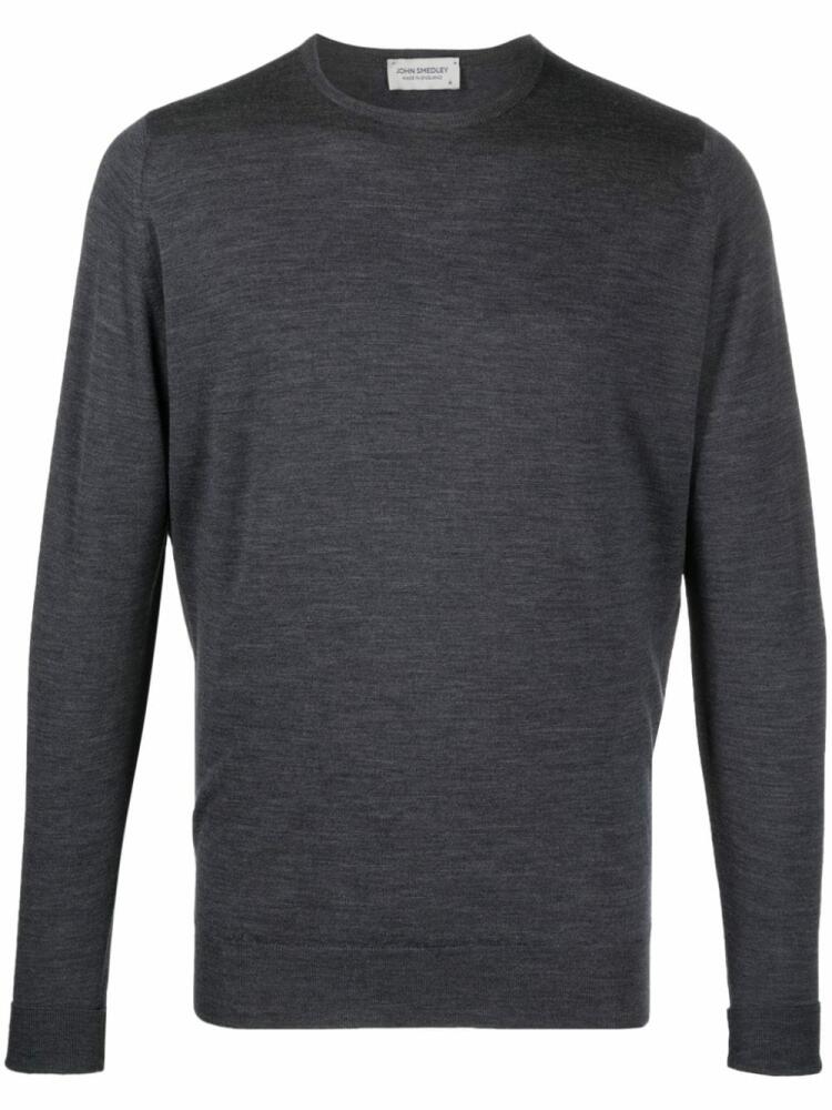 John Smedley plain crew-neck jumper - Grey Cover