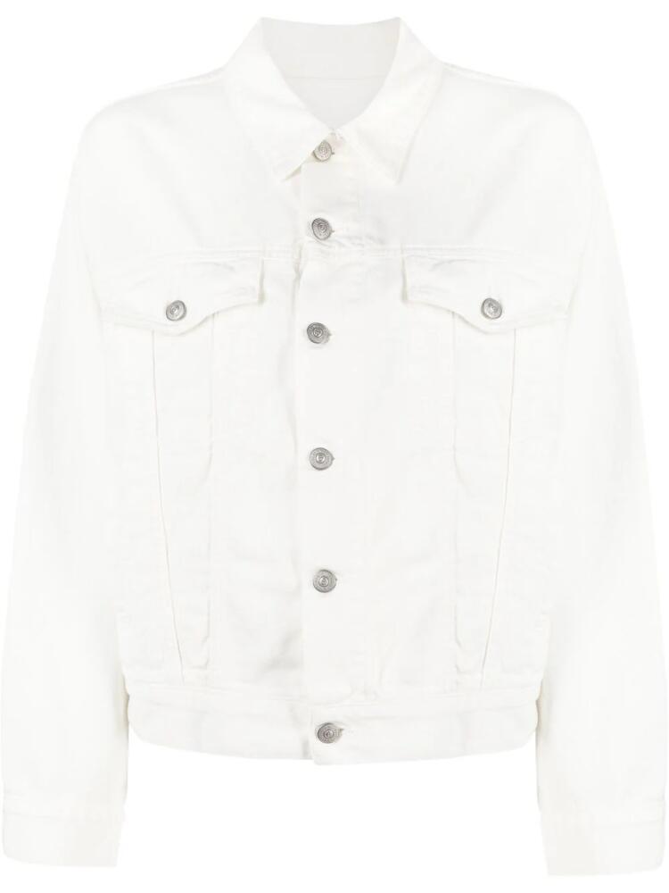 MM6 Maison Margiela cut-out denim jacket - White Cover