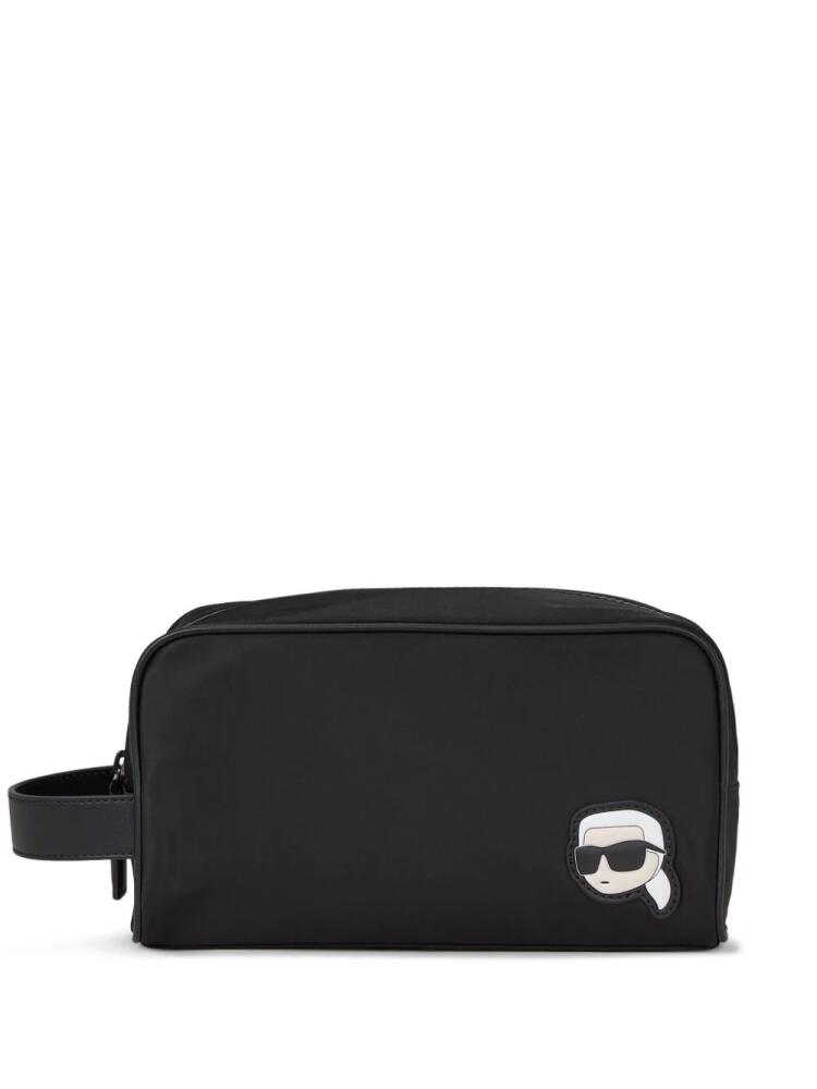 Karl Lagerfeld Ikon wash bag - Black Cover