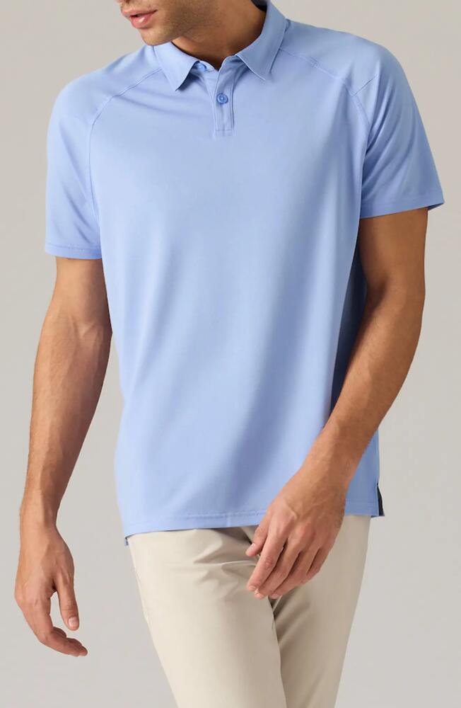 Rhone Delta Piqué Performance Polo in Blue Mist/Zen Blue Cover