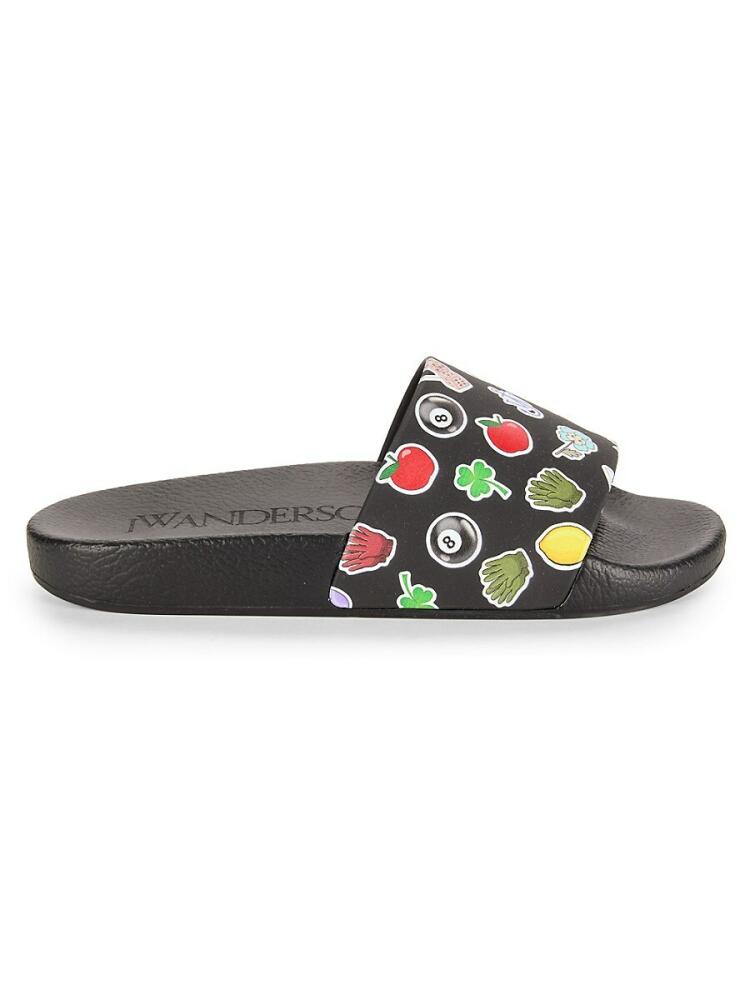 JW Anderson Women's Graphic Pool Slides - Black Cover