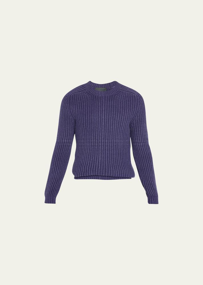 Iris Von Arnim Men's Rib-Knit Cashmere Crewneck Sweater Cover