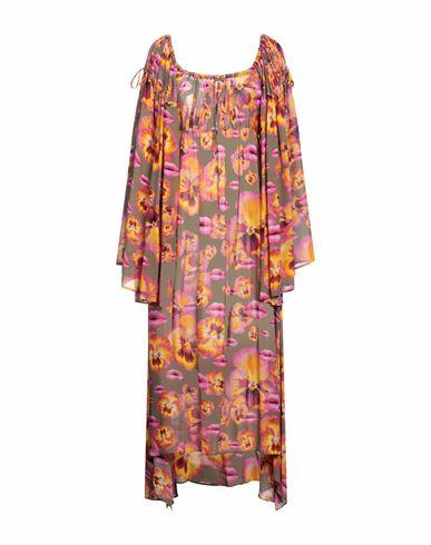 Amen Woman Maxi dress Military green Viscose Cover