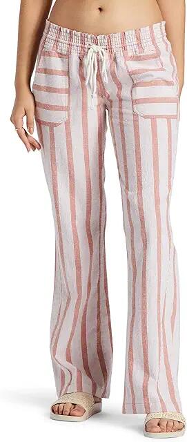 Roxy Oceanside Yarn-Dye Pants (Cedar Wood Bonzer Bico Stripe) Women's Casual Pants Cover