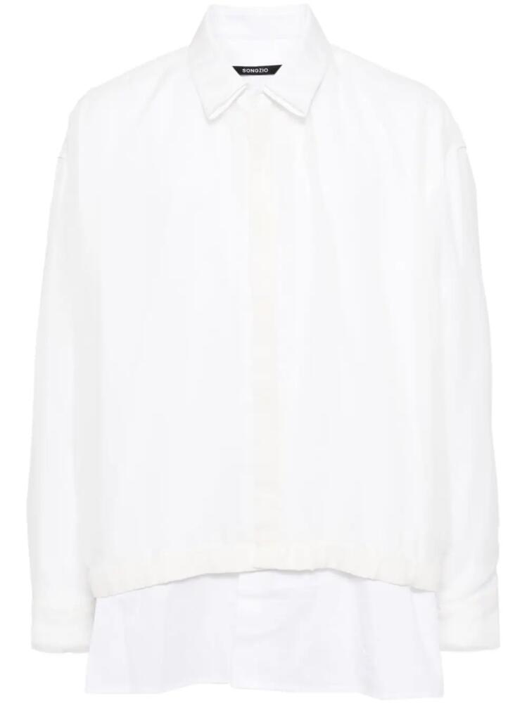 SONGZIO layered cotton shirt - White Cover