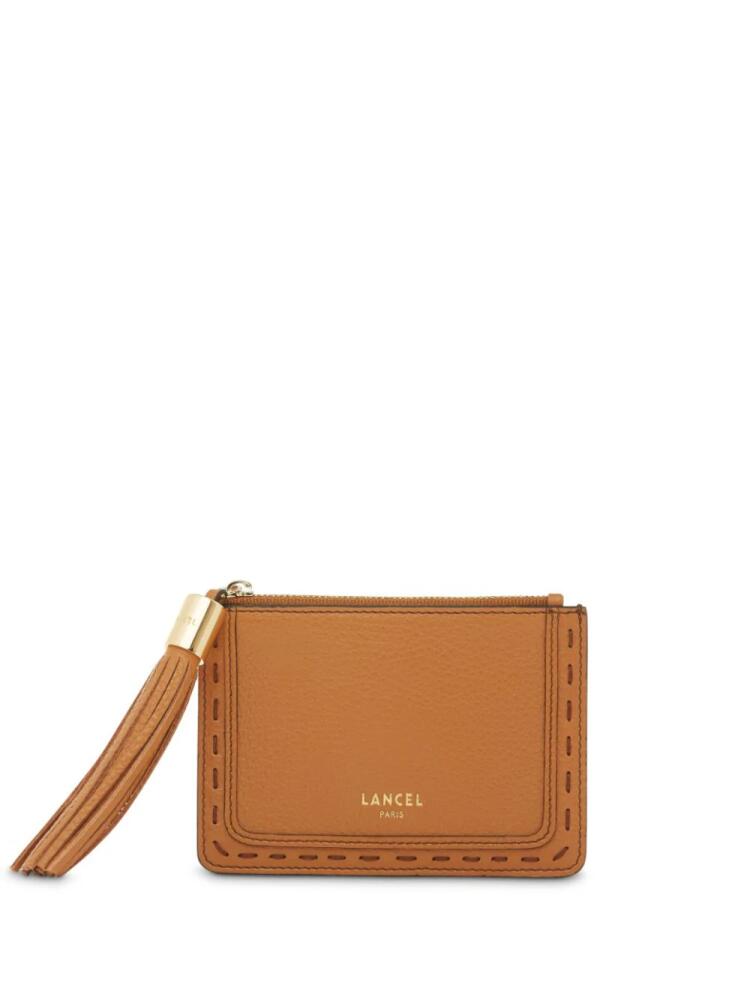 Lancel logo-stamp leather cardholder - Brown Cover