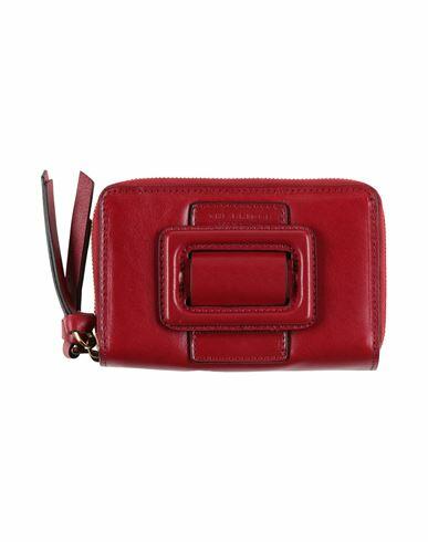 The Bridge Woman Wallet Red Leather Cover