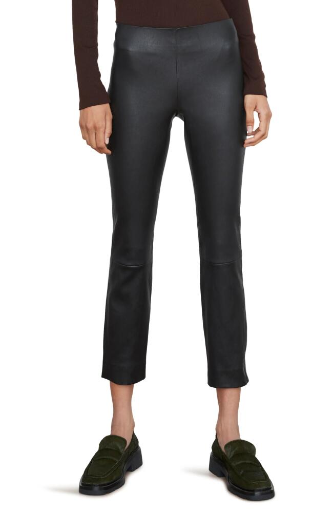 Vince Leather Crop Leggings in Black Cover