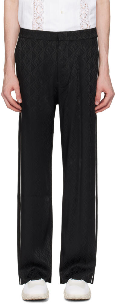 Marine Serre Black Jacquard Trousers Cover