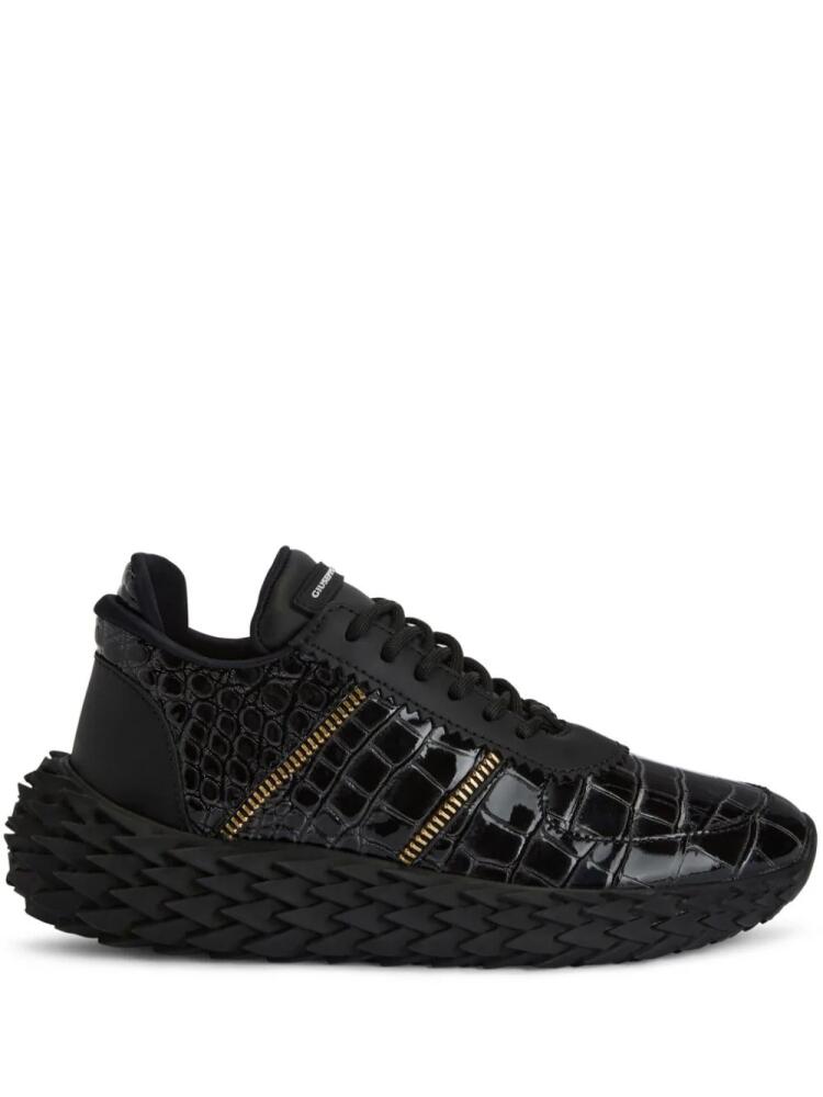 Giuseppe Zanotti Urchin crocodile-effect sneakers - Black Cover