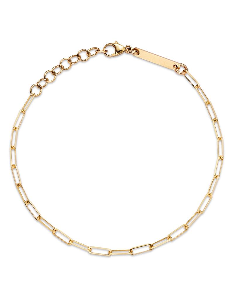 Zoe Chicco 14K Yellow Gold Simple Gold Paperclip Link Chain Bracelet Cover