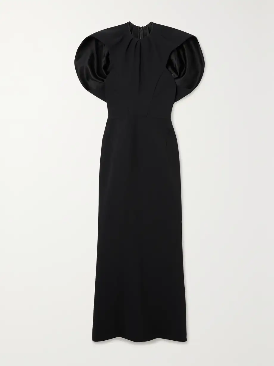 Maticevski - Cypress Ruched Crepe Midi Dress - Black Cover